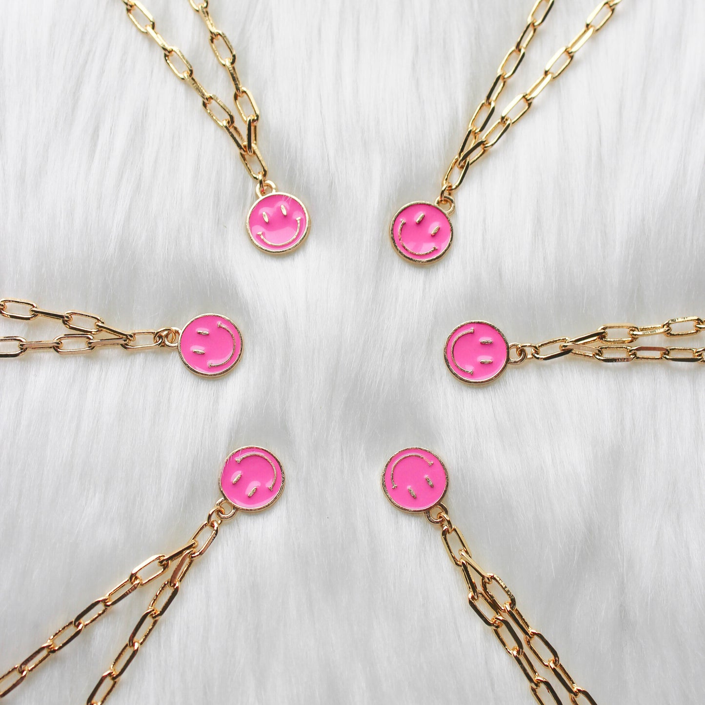 Pink Smiley Necklace