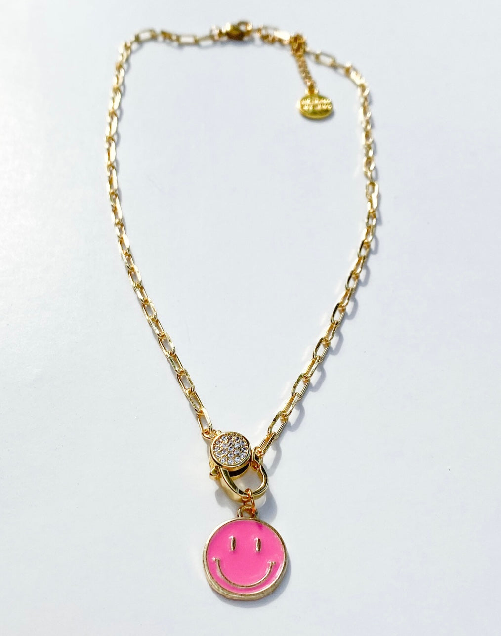 Front Clasp Smiley Necklace
